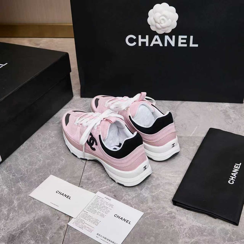 シャネル「Chanel」シャネル スタイル レザースニーカー (パンダカラー) / レジャースニーカー