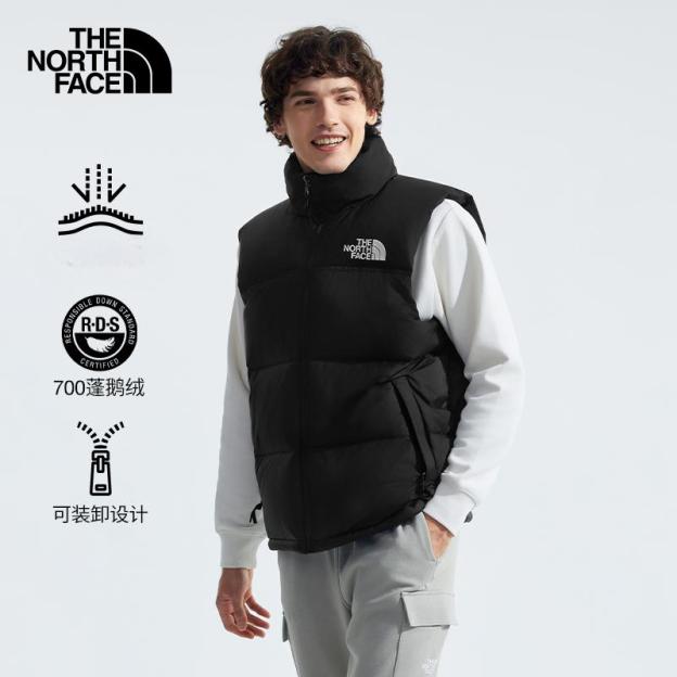 The North Face 96Nuptse ダウンベスト・マーカーのクラシックなアイコン、人気ブランドのガチェウの羽毛で作られたもの