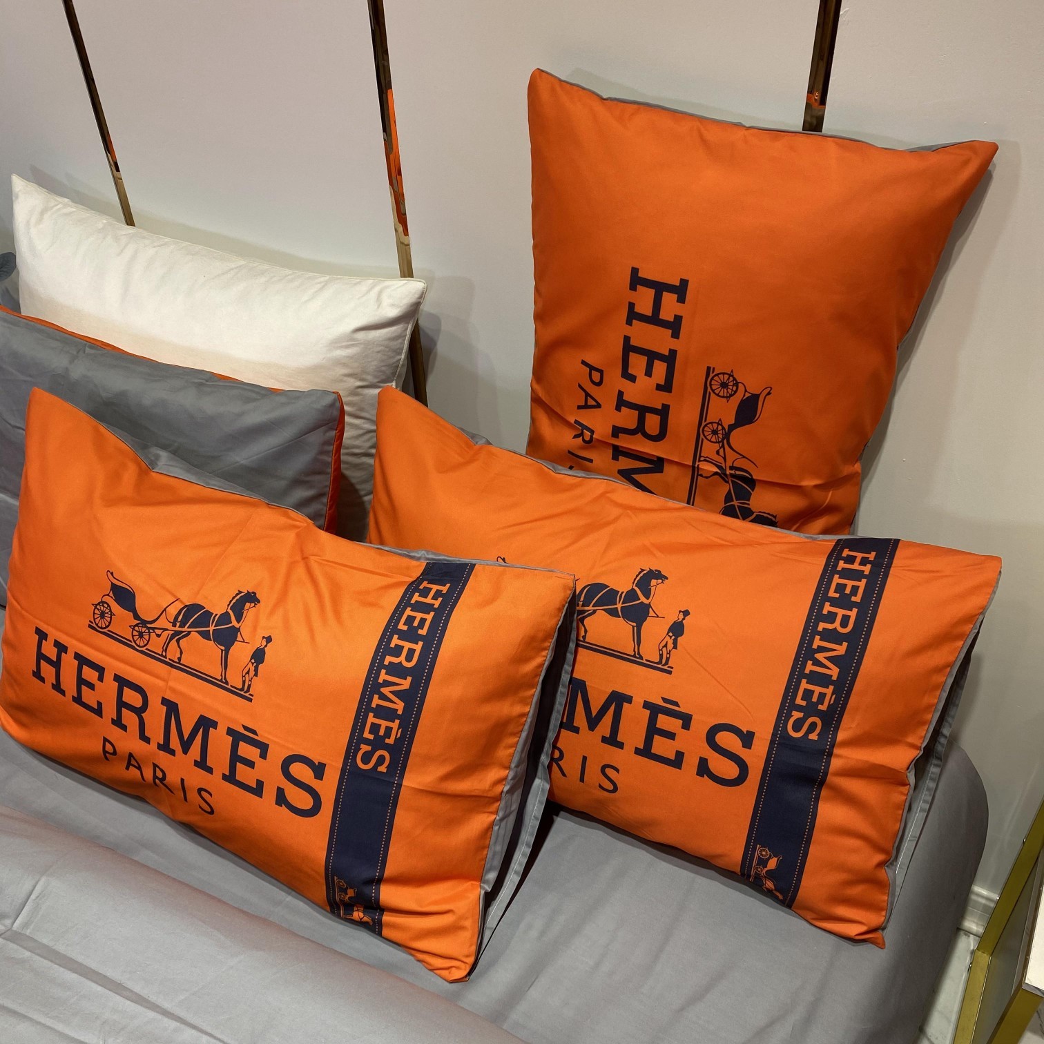 エルメス「Hermès」プレミアムコットン デジタルプリント 4点セット