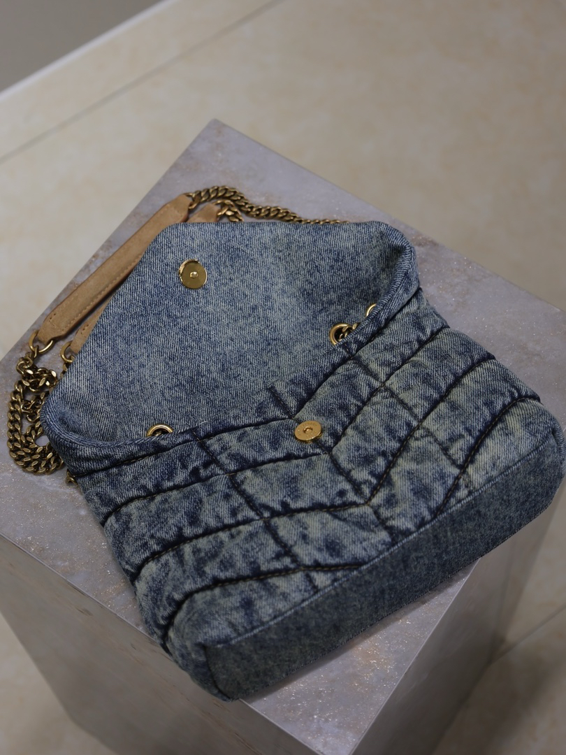 2026サンローラン「SAINT LAURENT LOULOU PUFFER デニム プーチ