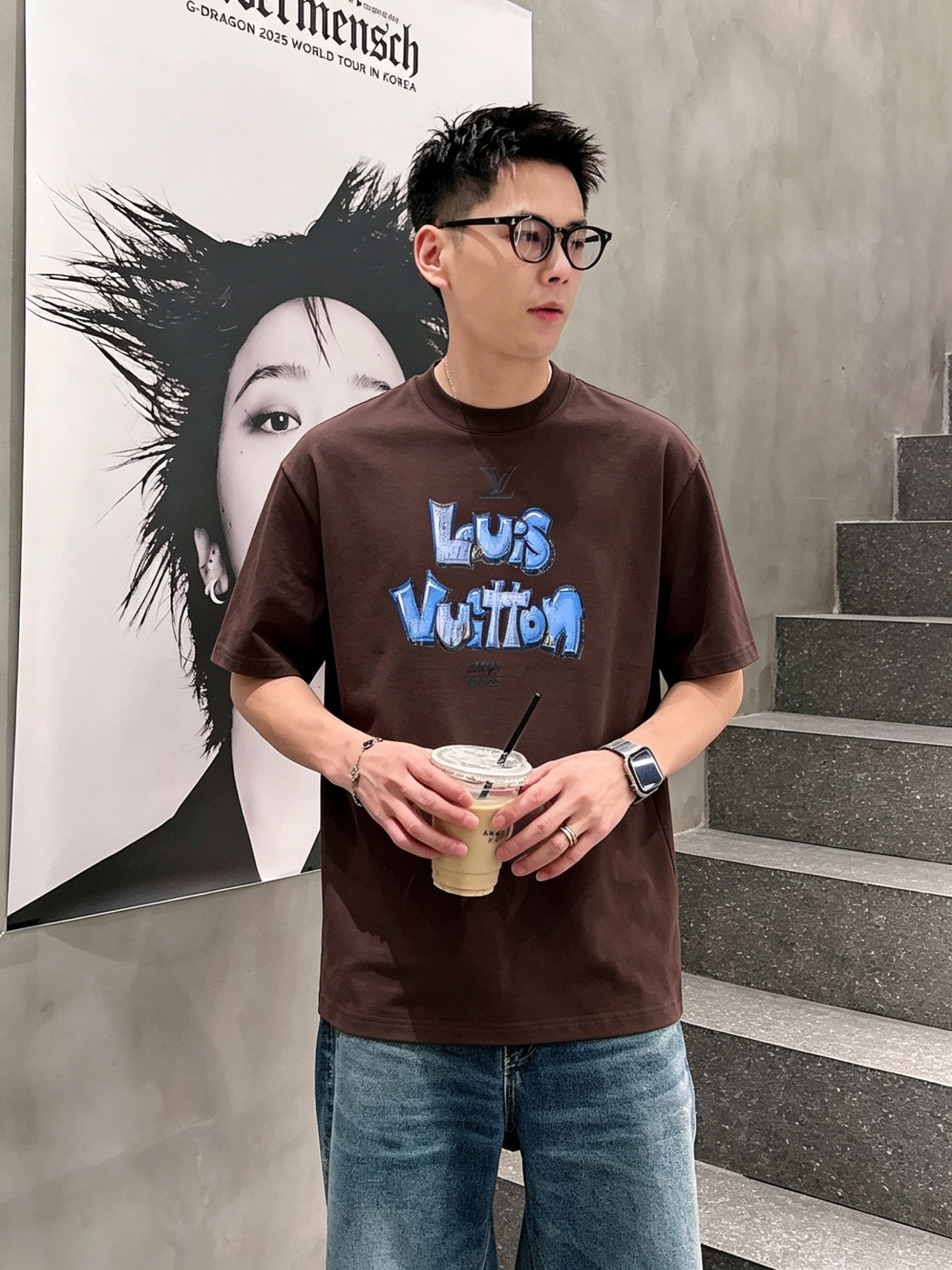 ルイ・ヴィトン「Louis Vuitton」ロゴプリントTシャツ / ショートスリーブ クルーネック