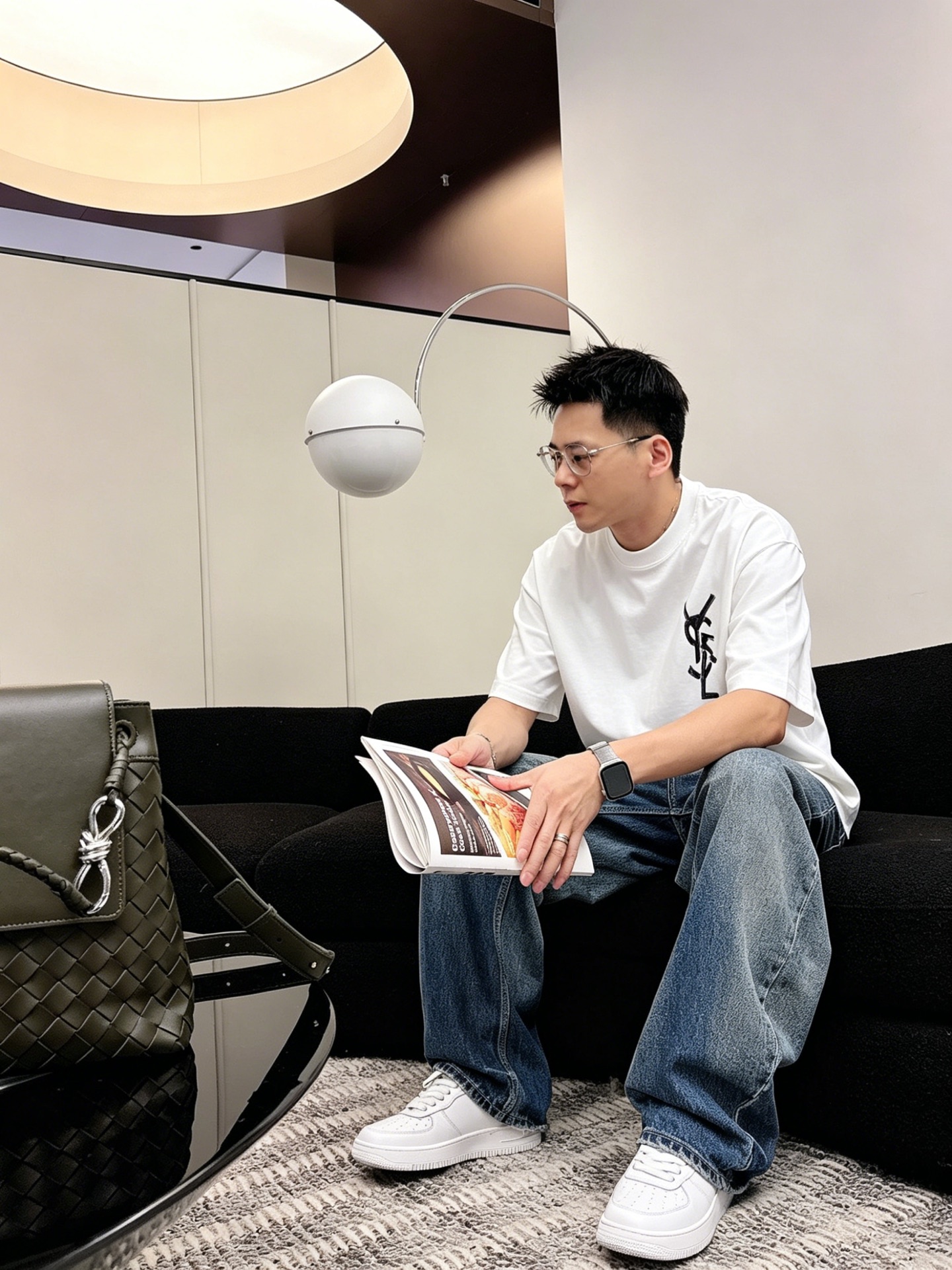 サンローラン「Saint Laurent」ロゴプリントTシャツ / ショートスリーブ クルーネック