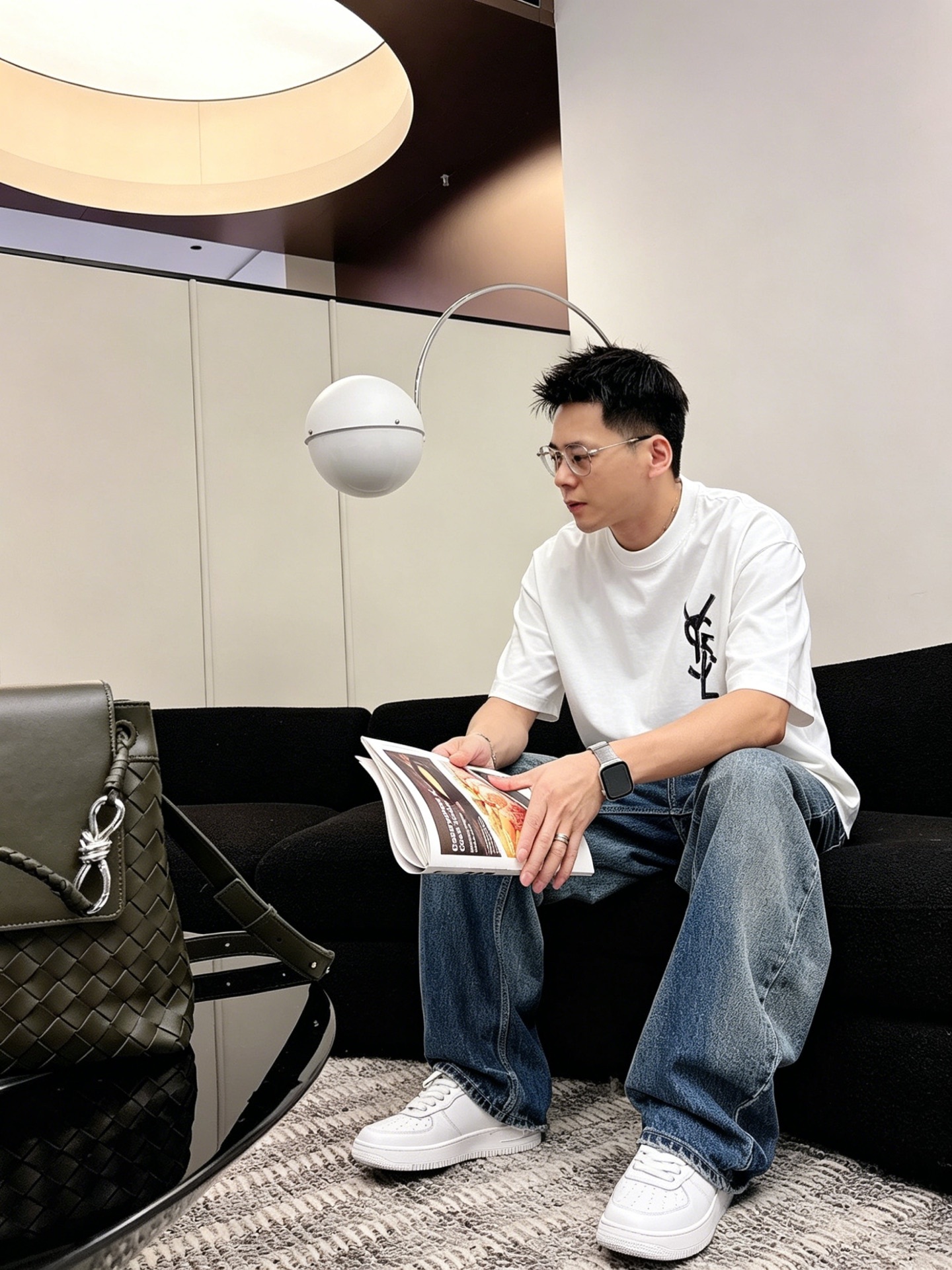 サンローラン「Saint Laurent」ロゴプリントTシャツ / ショートスリーブ クルーネック