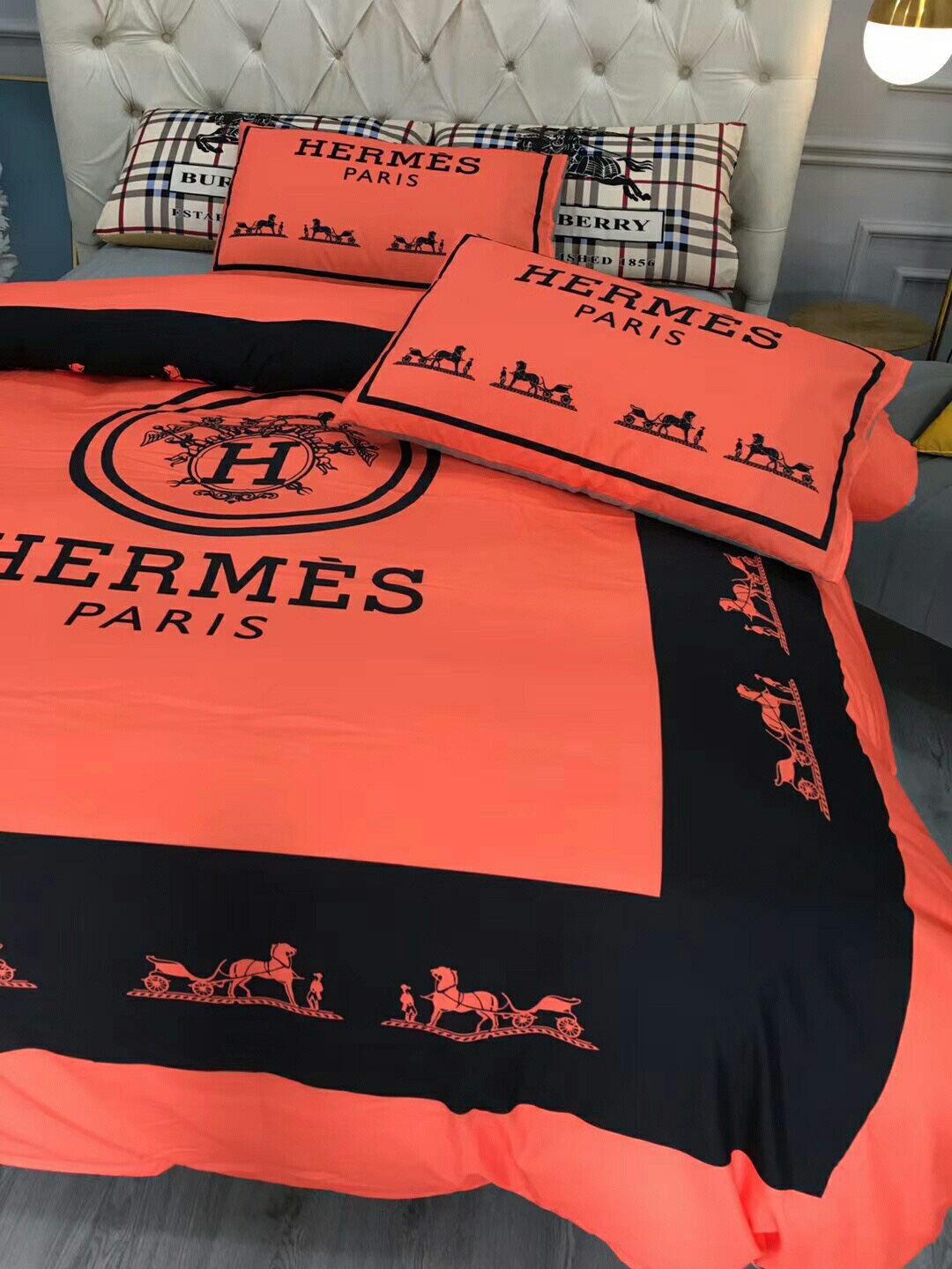 エルメス「Hermès」プレミアムコットン デジタルプリント 4点セット