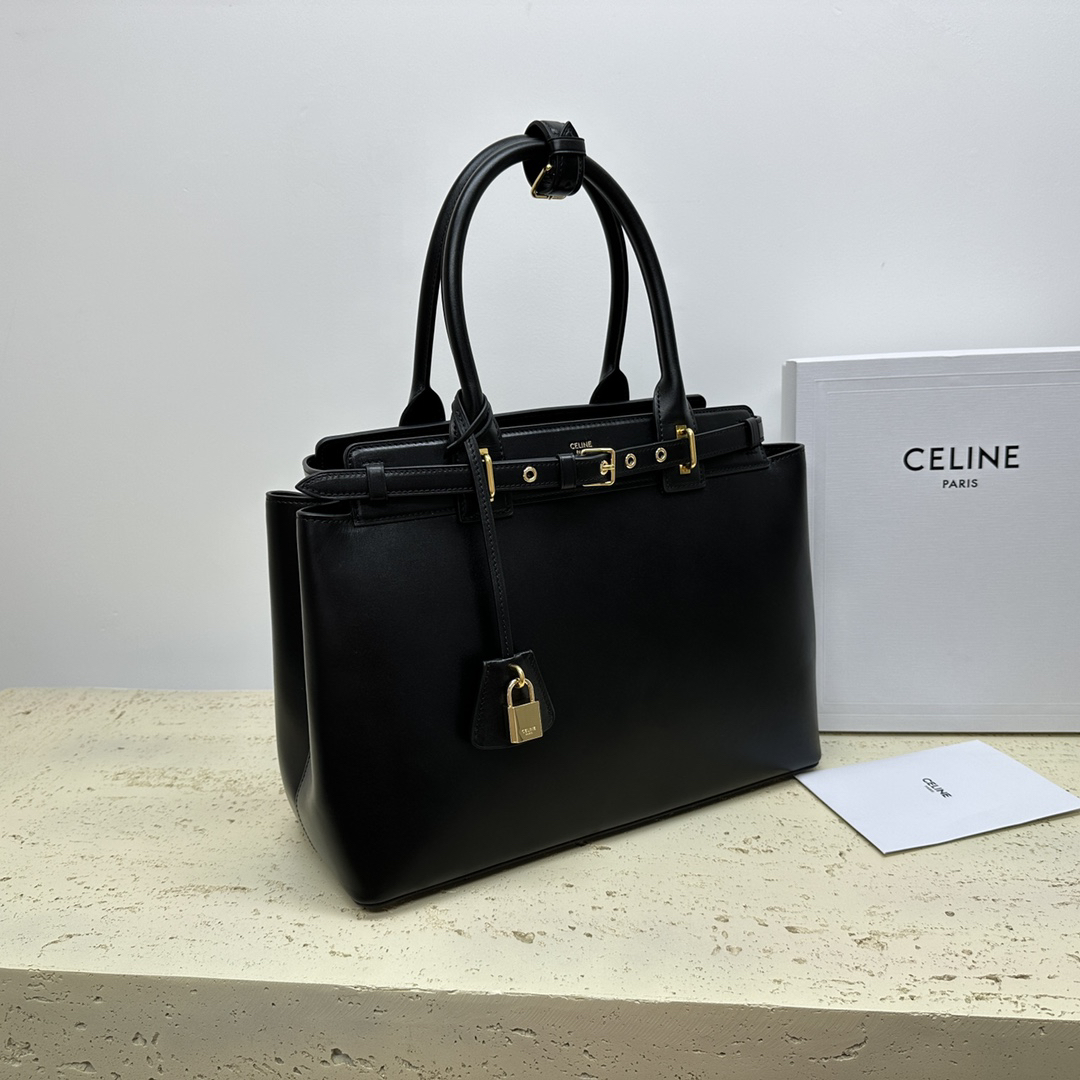 セリーヌ「Celine」CONTI 柔软牛皮革ハンドバッグ