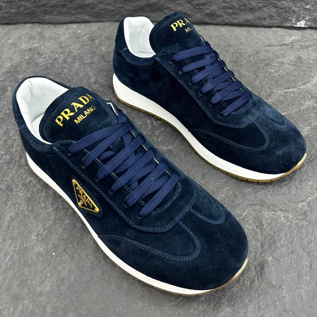 プラダ［Prada］Rankシリーズ スエードレザー メンズ／レディース スニーカー