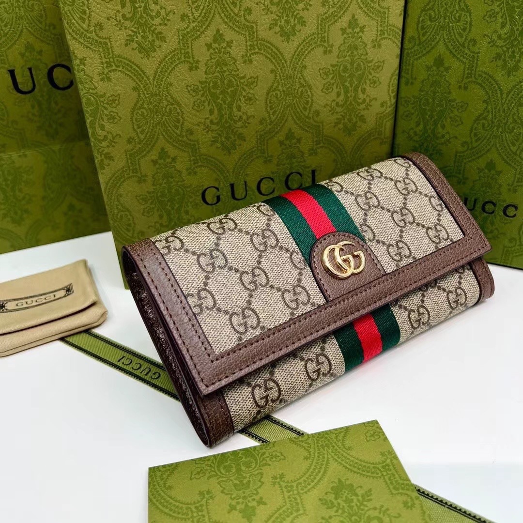 グッチ「Gucci」オフィディア GG コンチネンタルウォレット
