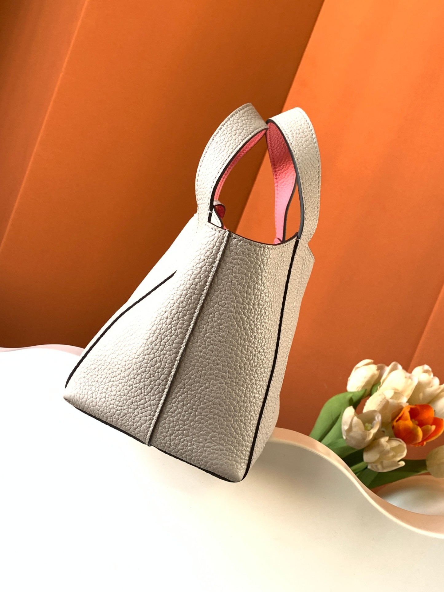 モイナ「Moynat」Duo Tote BB レザートートバッグ