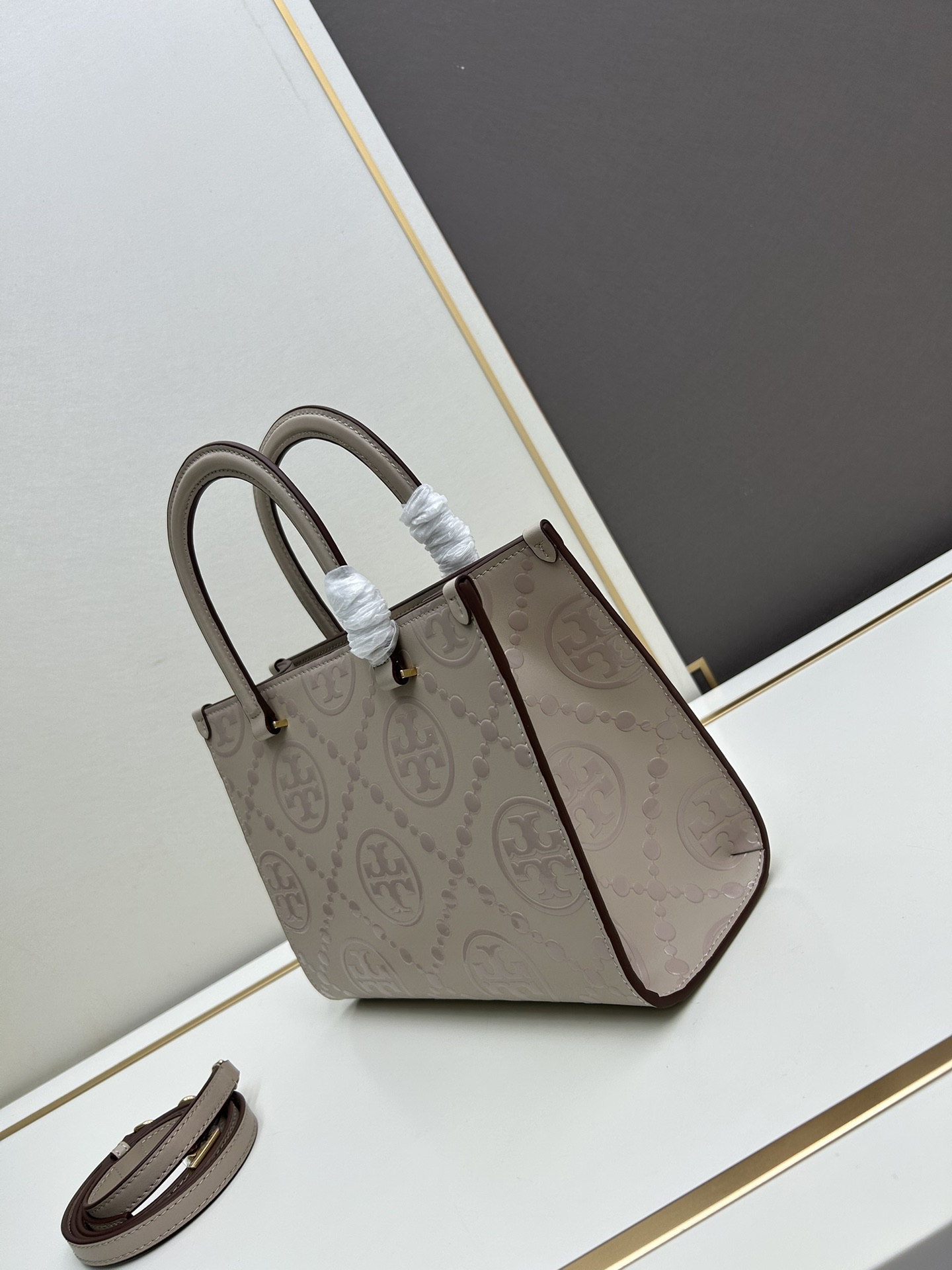 トリー バーチ「Tory Burch」モノグラム 2021サマー ジャカード ショルダー/ハンドバッグ