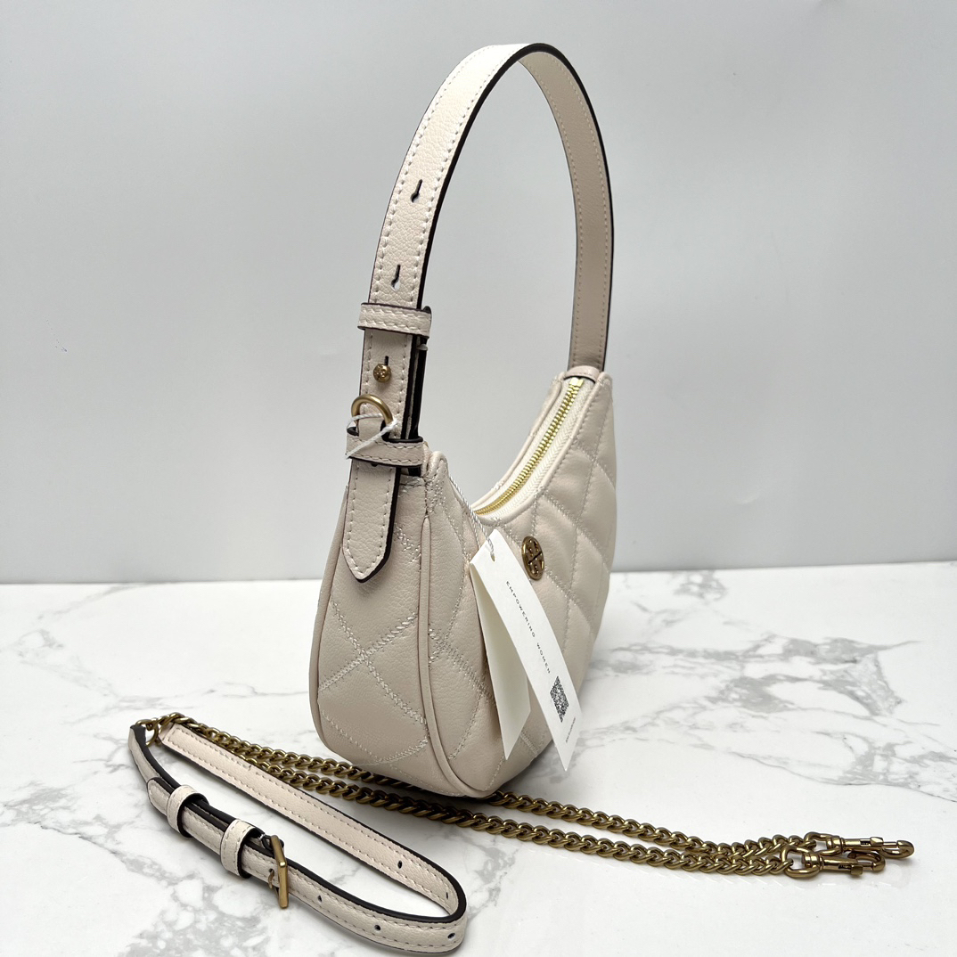 トリー バーチ「Tory Burch」ウィラ ハーフムーン アンダーアームバッグ チェーンショルダー/ハンドバッグ