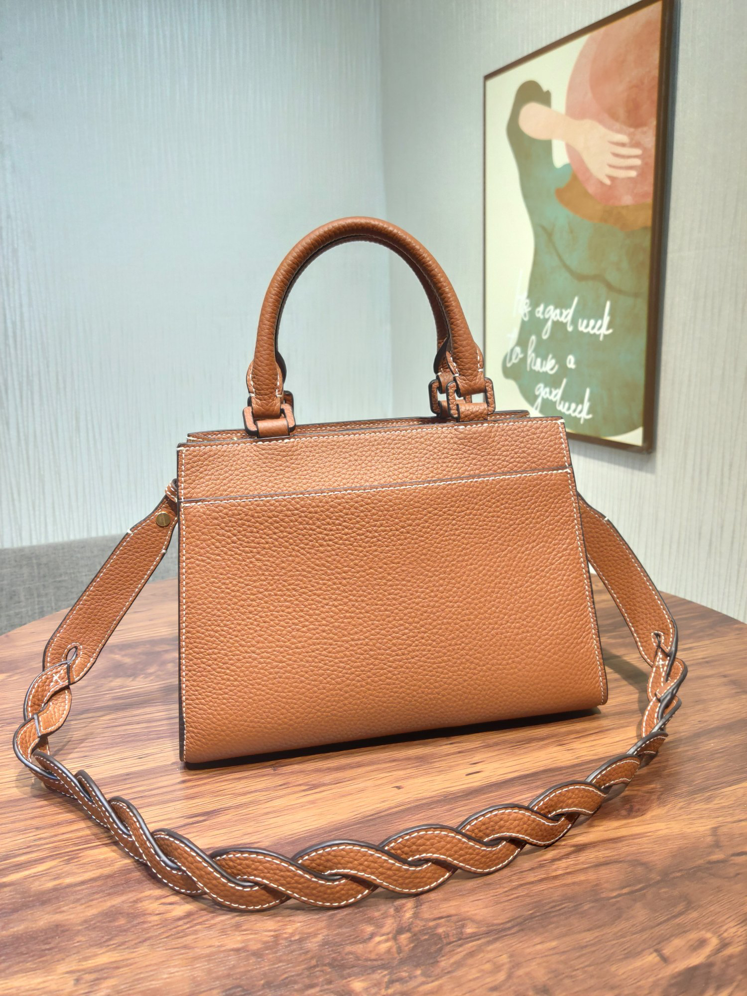 トリー バーチ「Tory Burch」ミラー ピーブレザー ハンドバッグ