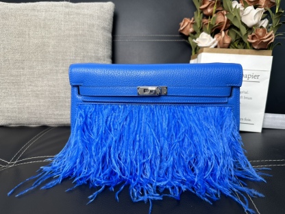 エルメス「Hermès」  ケリー エラン シャムキラ フェザー レザー ショルダーバッグ