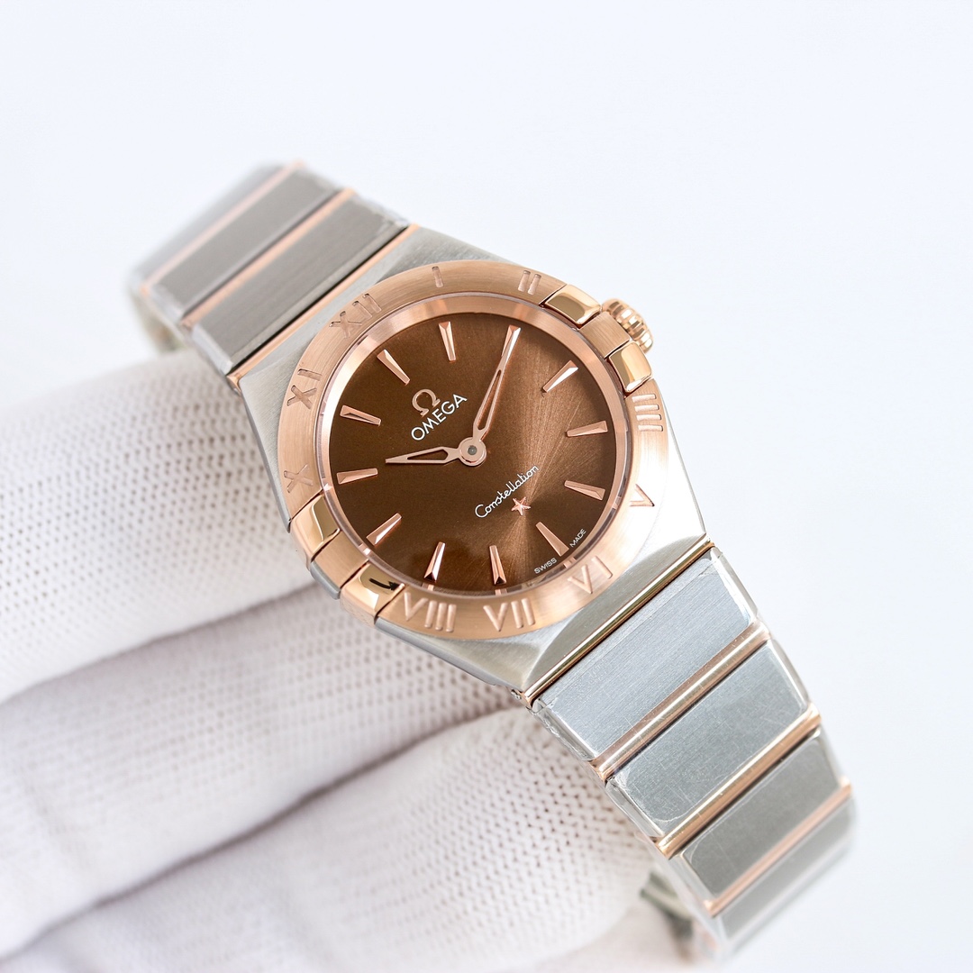 オメガ「Omega」星座シリーズ28 mmクワット腕時計
