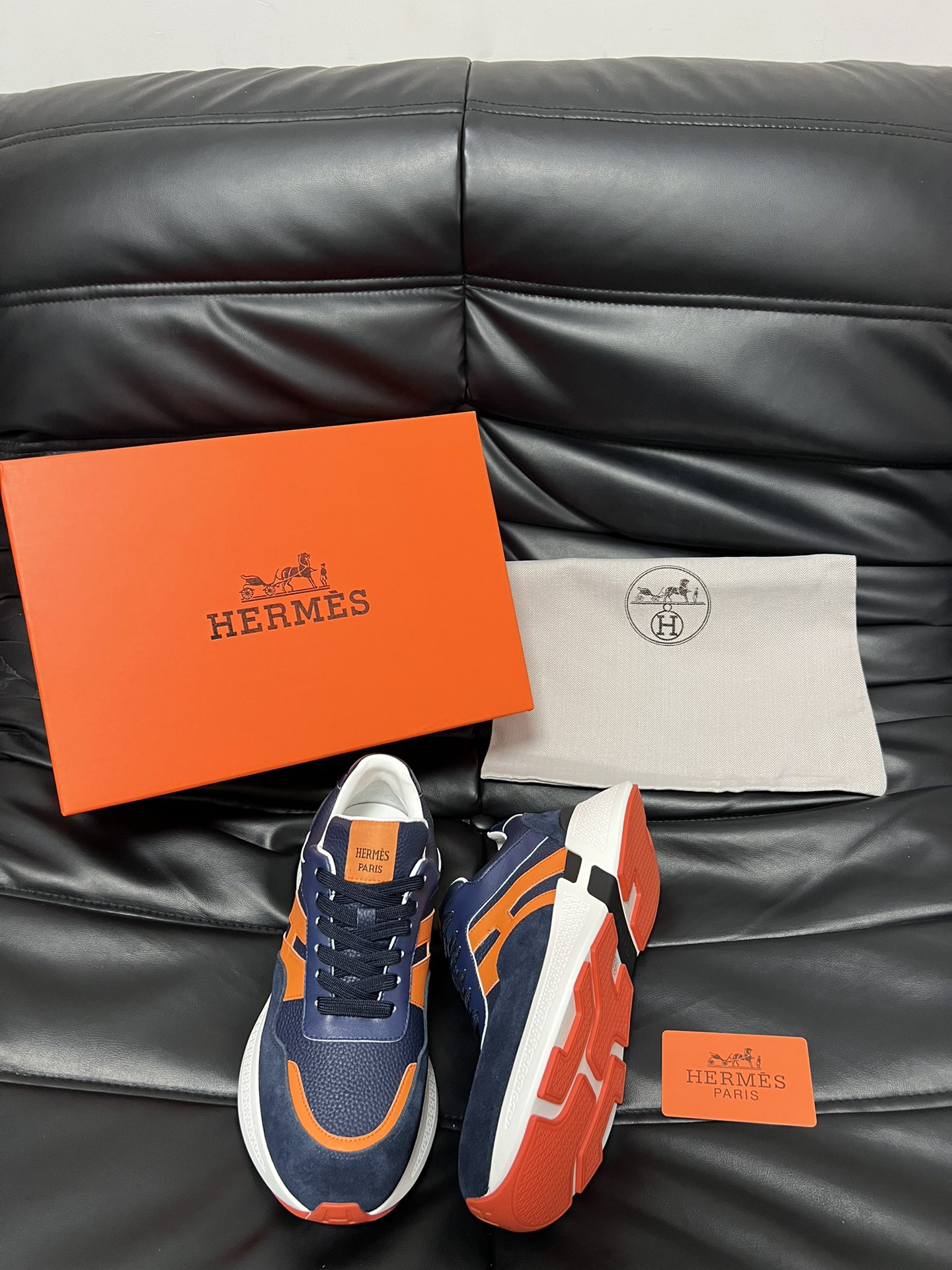 エルメス［Hermès］ デュアルレザー カジュアルシューズ