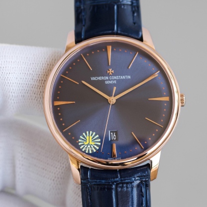 ヴァシュロン・コンスタンタン「Vacheron Constantin」蓝ガラス メンズウォッチ40MM