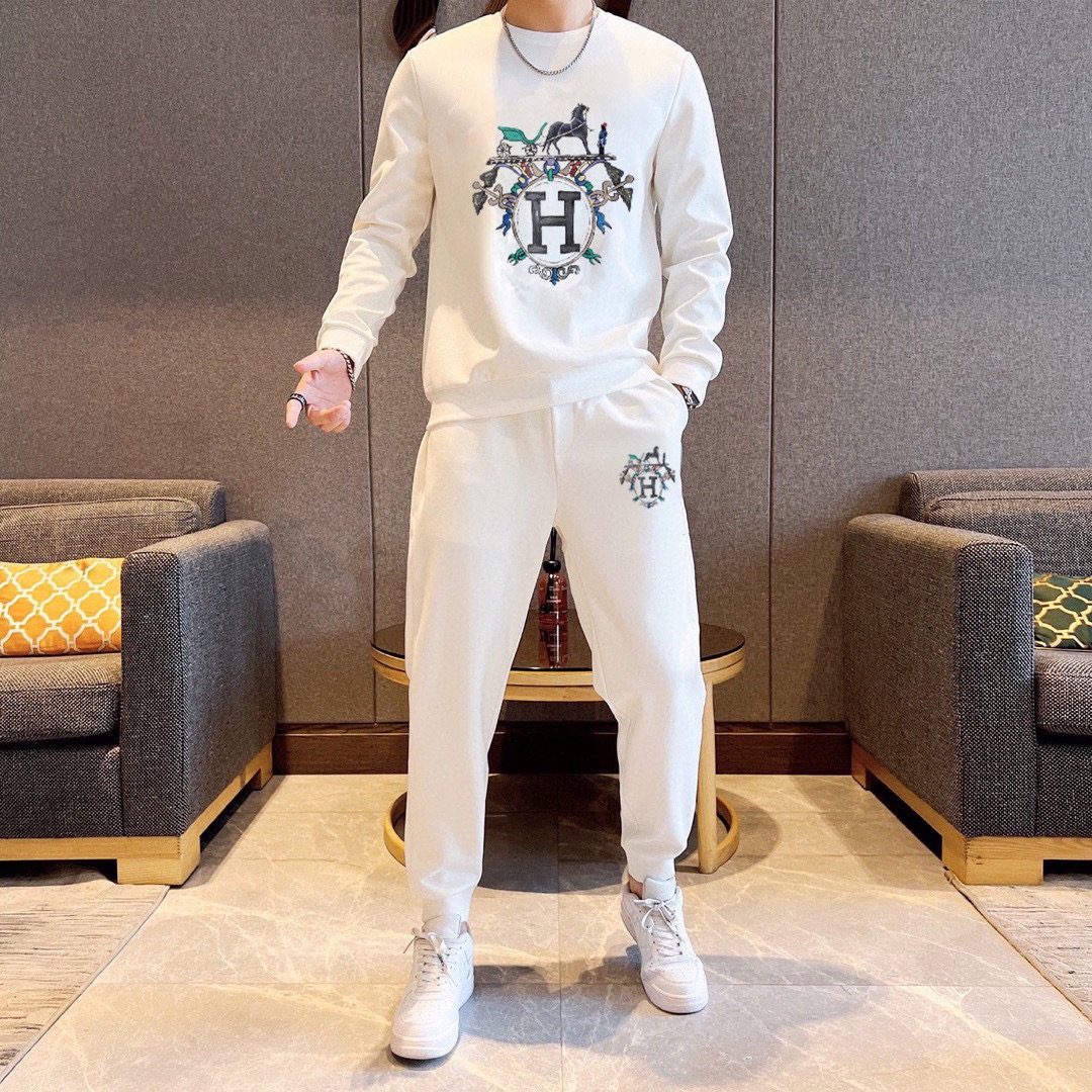 エルメス「Hermès」2025年新作 極上ローマコットン こだわり仕様スウェットスーツ
