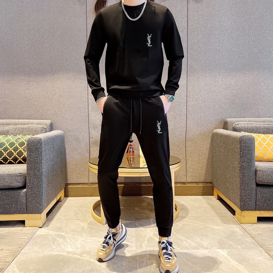 サンローラン「Saint Laurent」2025 秋冬ローマコットン スウェットセット