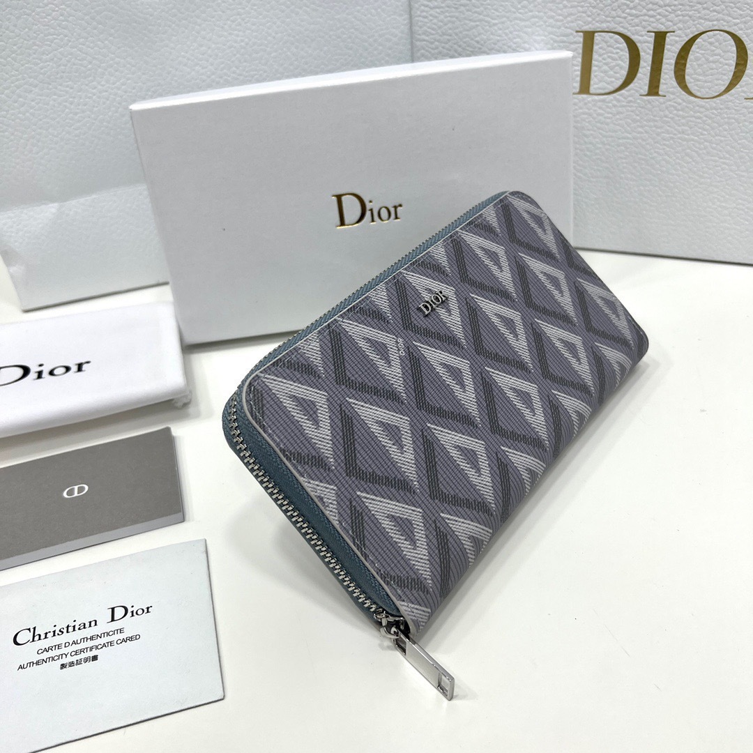 ディオール「Dior」CDダイヤモンド ロングジップウォレット