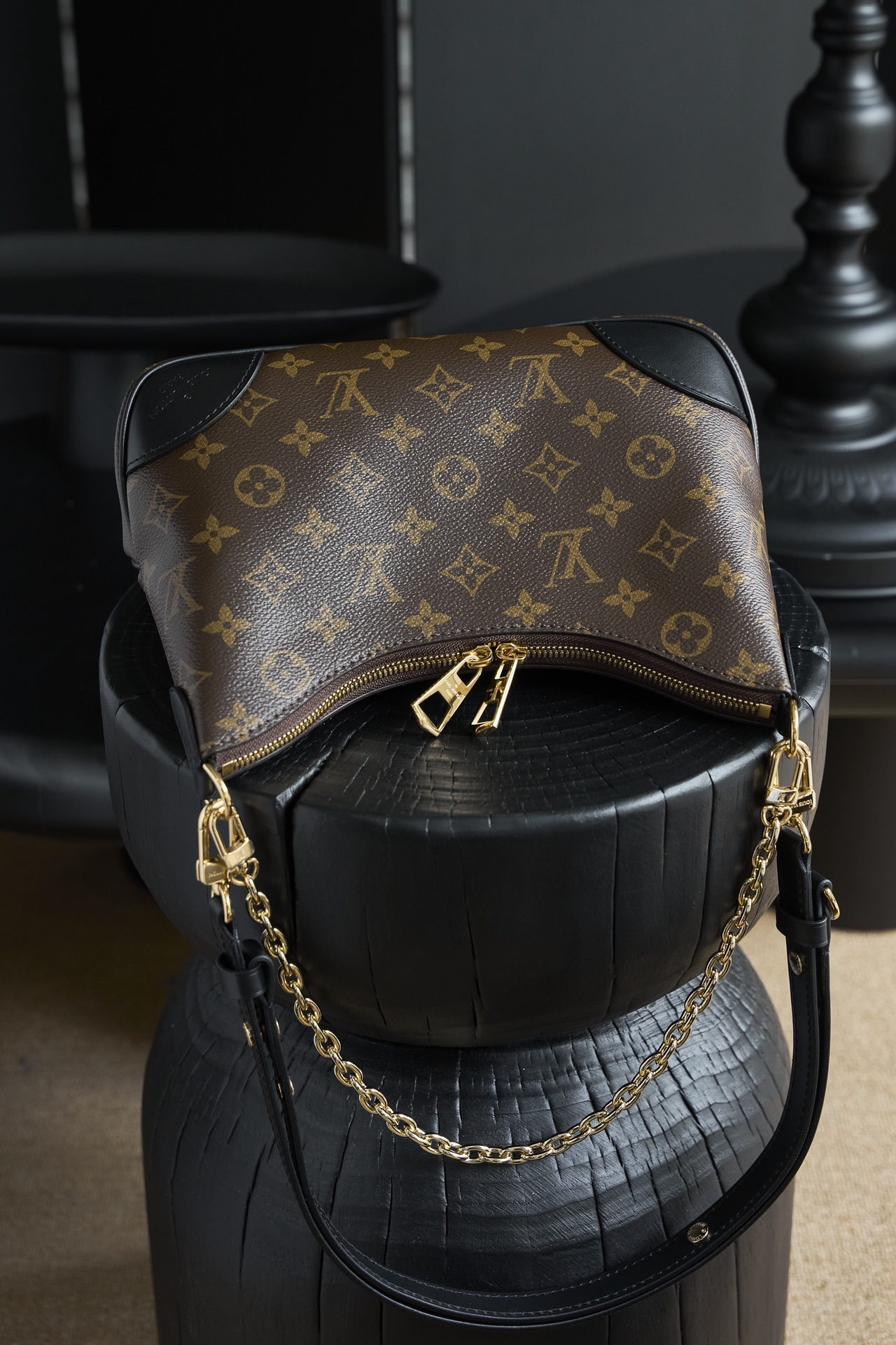 ルイ・ヴィトン「Louis Vuitton」ルイ・ヴィトン ブーローニュ モノグラム ブラック ハンドバッグ