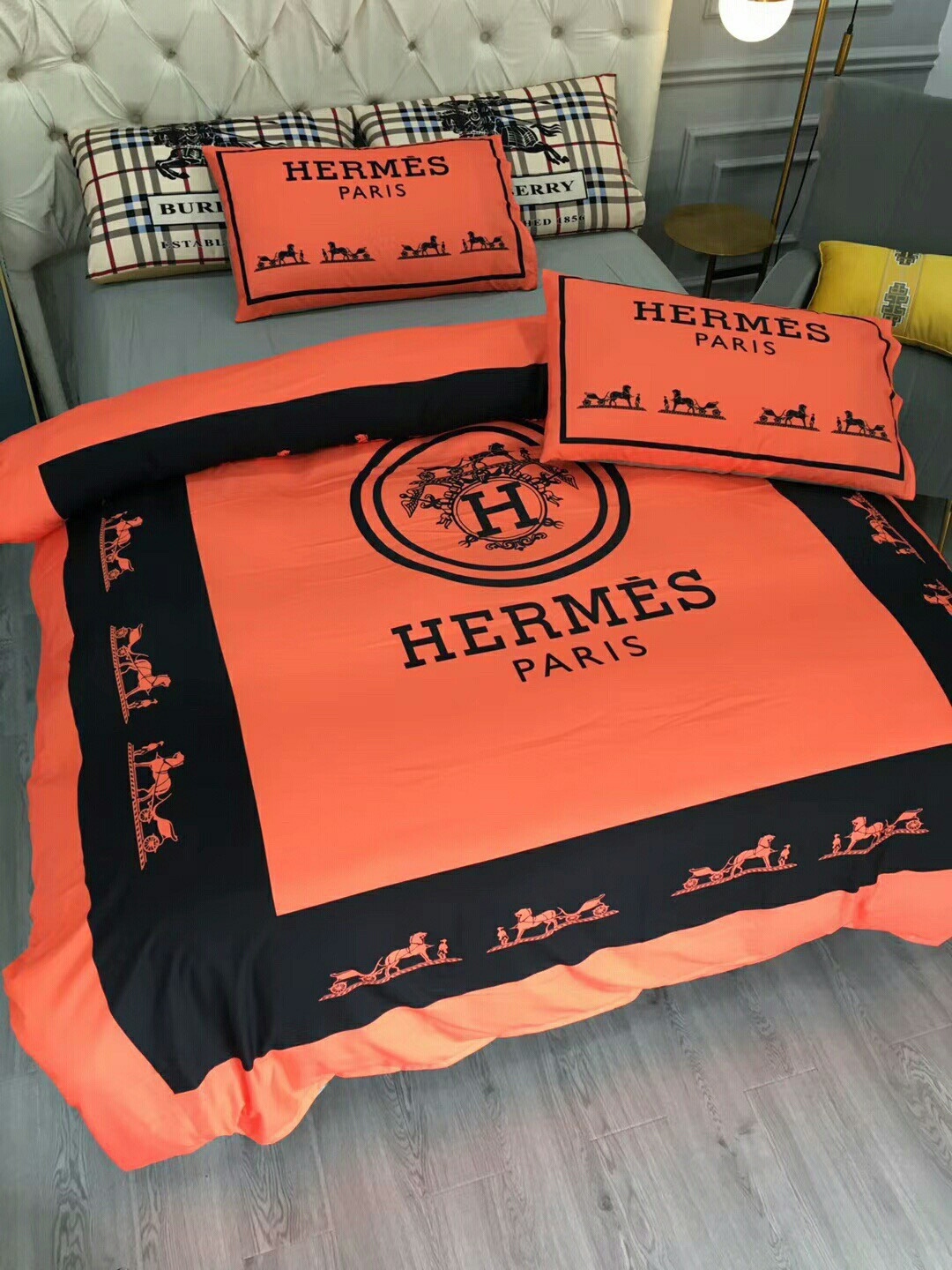 エルメス「Hermès」プレミアムコットン デジタルプリント 4点セット