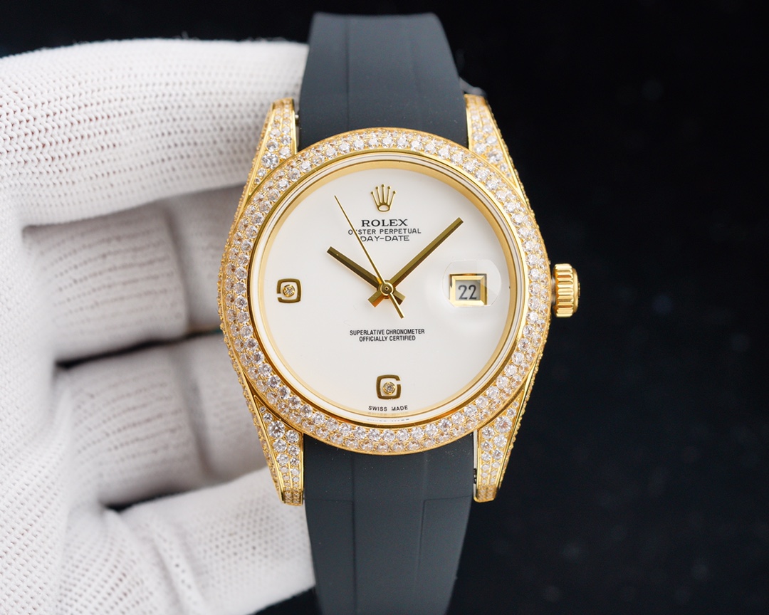 ロレックス［Rolex］デイトジャスト フルダイヤ ラグジュアリー 41MM 2色