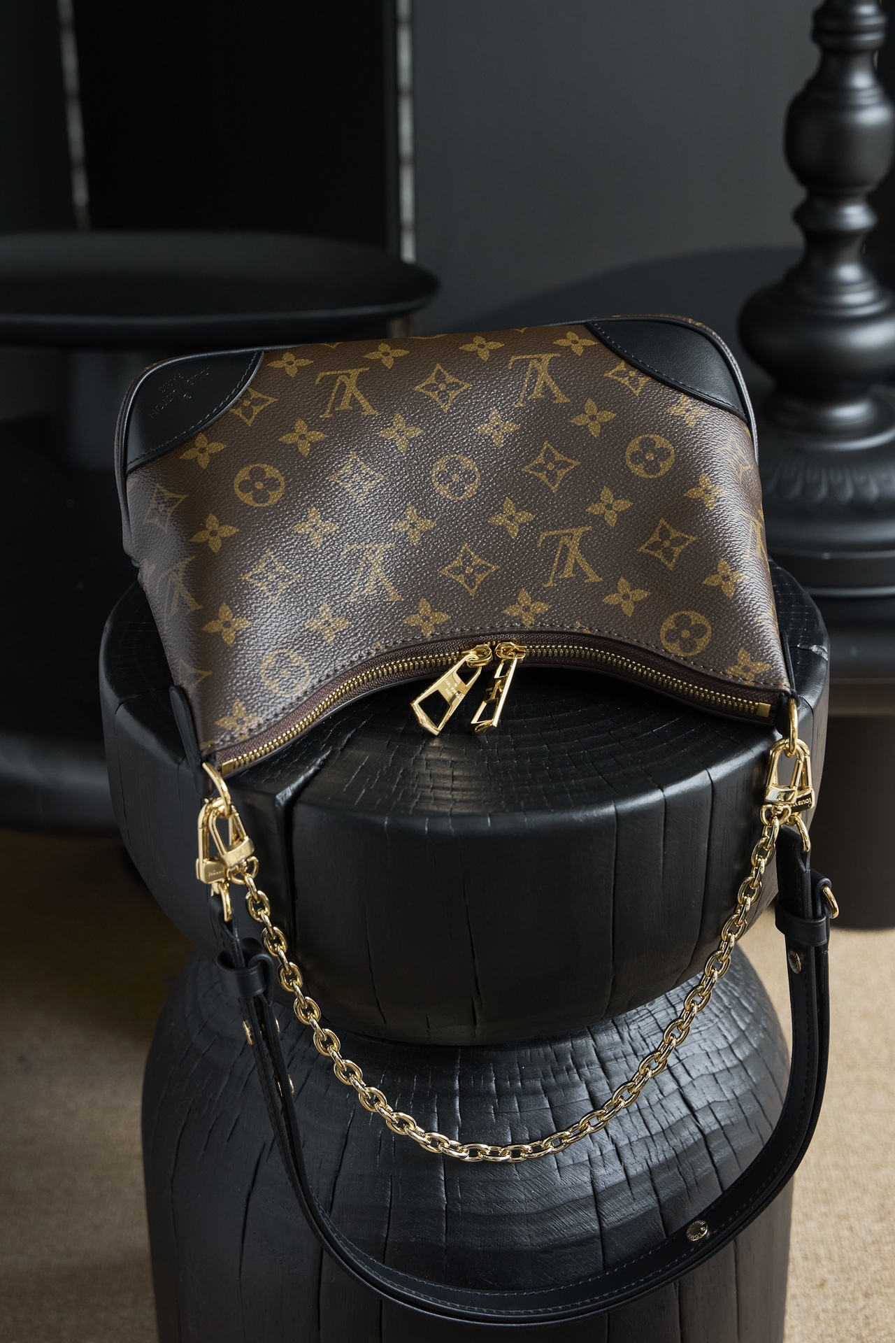 ルイ・ヴィトン「Louis Vuitton」ルイ・ヴィトン ブーローニュ モノグラム ブラック ハンドバッグ