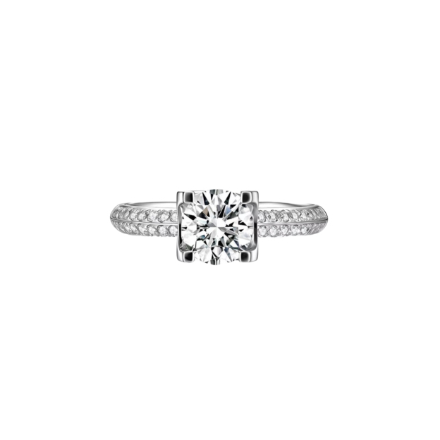 カルティエ「Cartier」ダブルロウ ダイヤモンド ウェディングリング