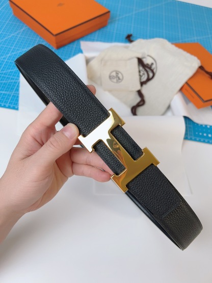 エルメス「Hermès」 ダブルフェイス トゴ革 ベルト100MM