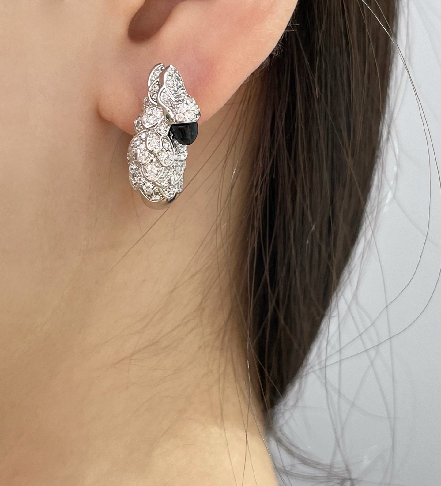 カルティエ「Cartier」パロット ジルコニア イヤリング
