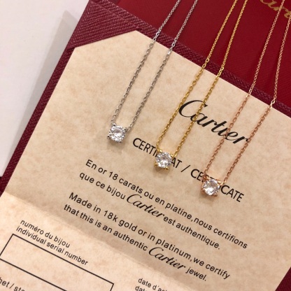 カルティエ「Cartier」ラブ シングルダイヤモンド ホーン ネックレス