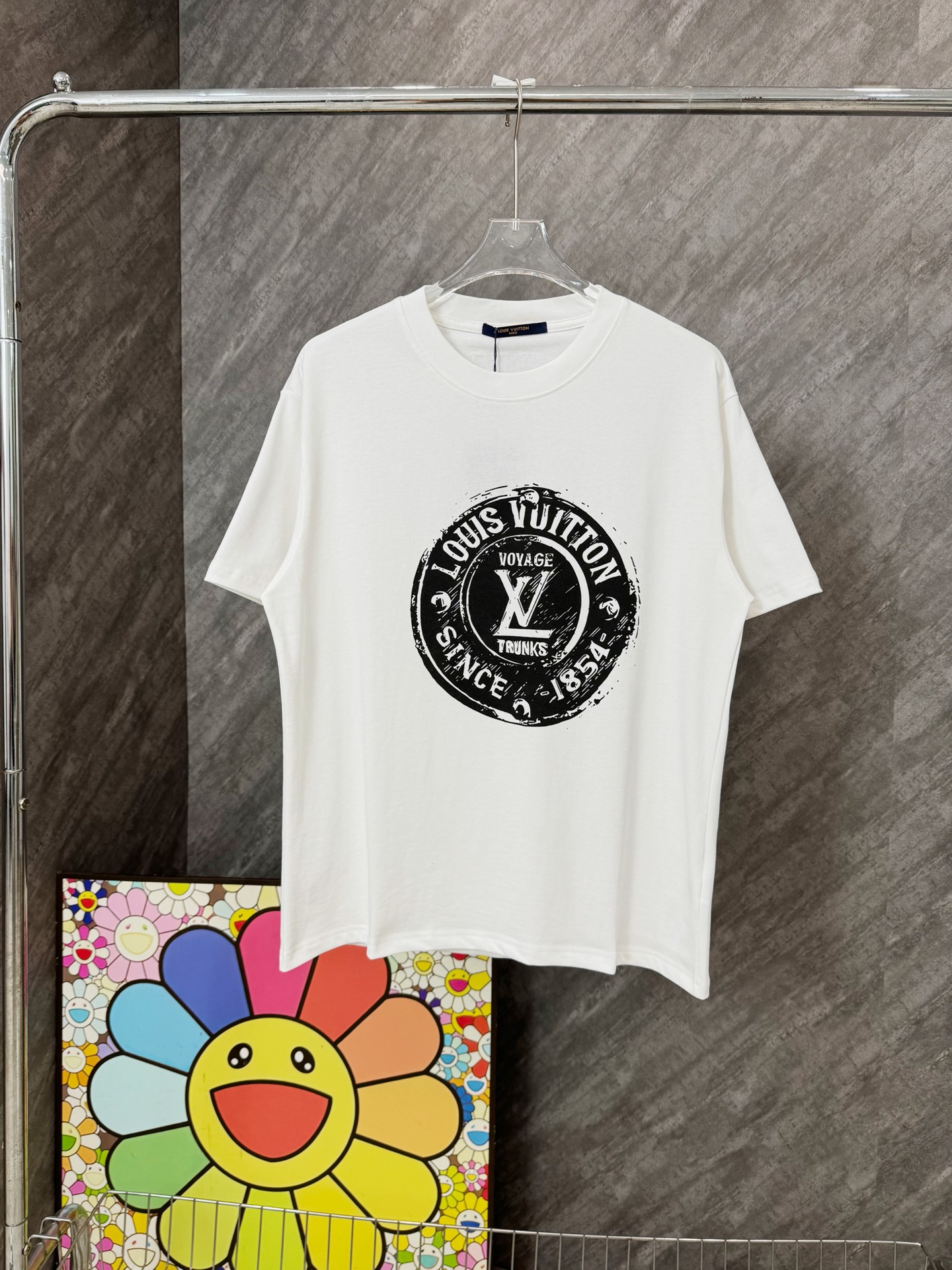 ルイ・ヴィトン「Louis Vuitton」2025SS サークルモノグラム プリント クルーネックTシャツ（メンズ）