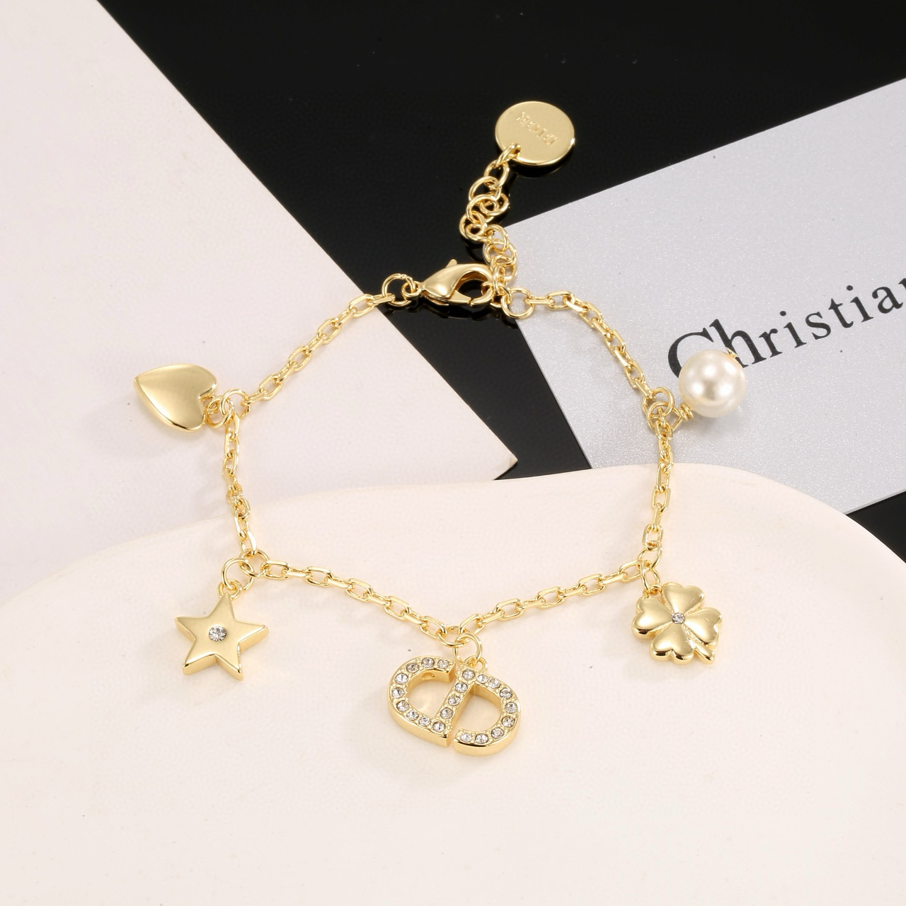 ディオール「Dior」PETIT CD パール ブレスレット18CM