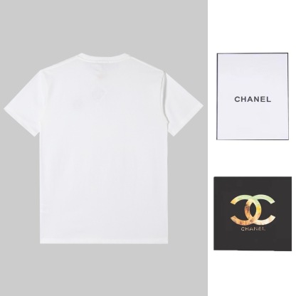 シャネル「Chanel」2024 ロゴ エンブロイダリー Tシャツ