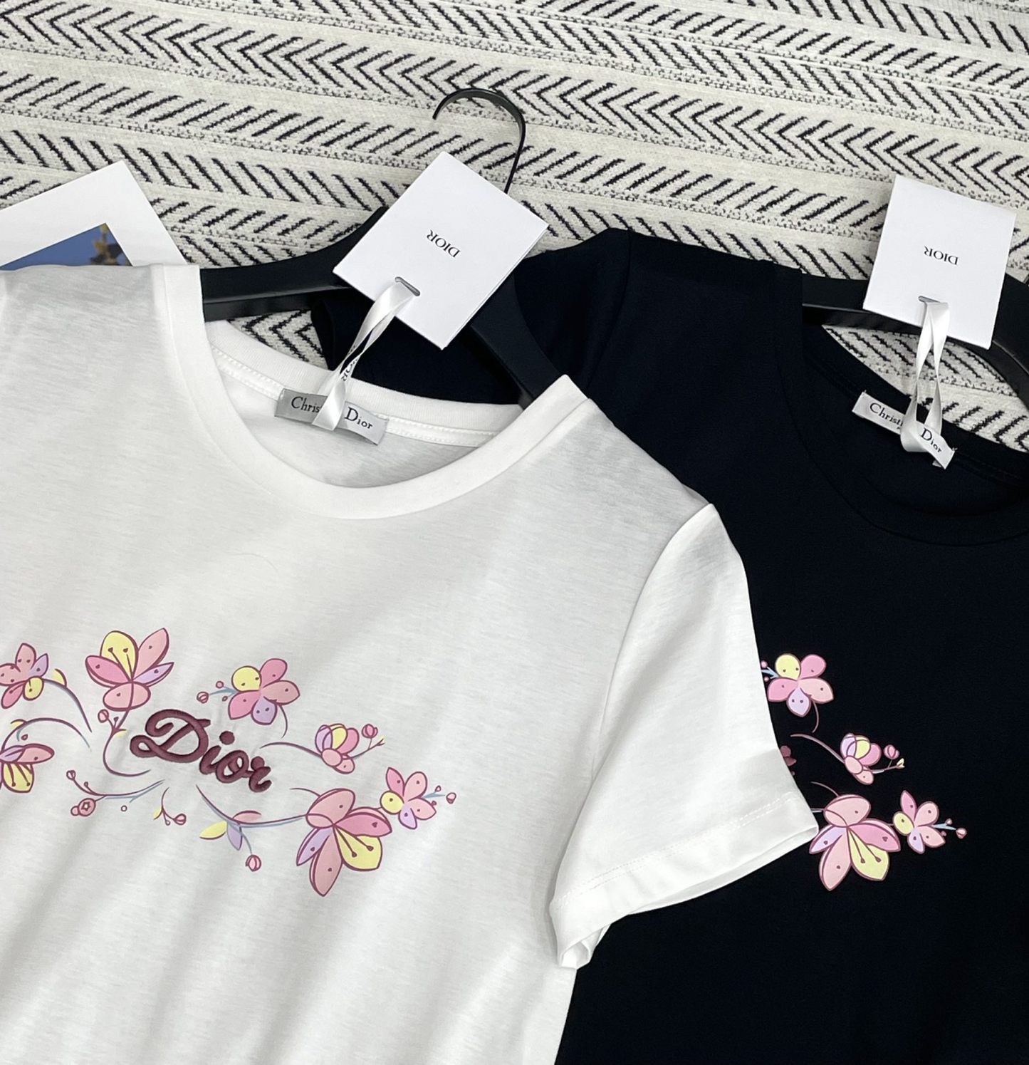 ディオール「Dior」25SS ハート＆バタフライ モノグラム プリントTシャツ