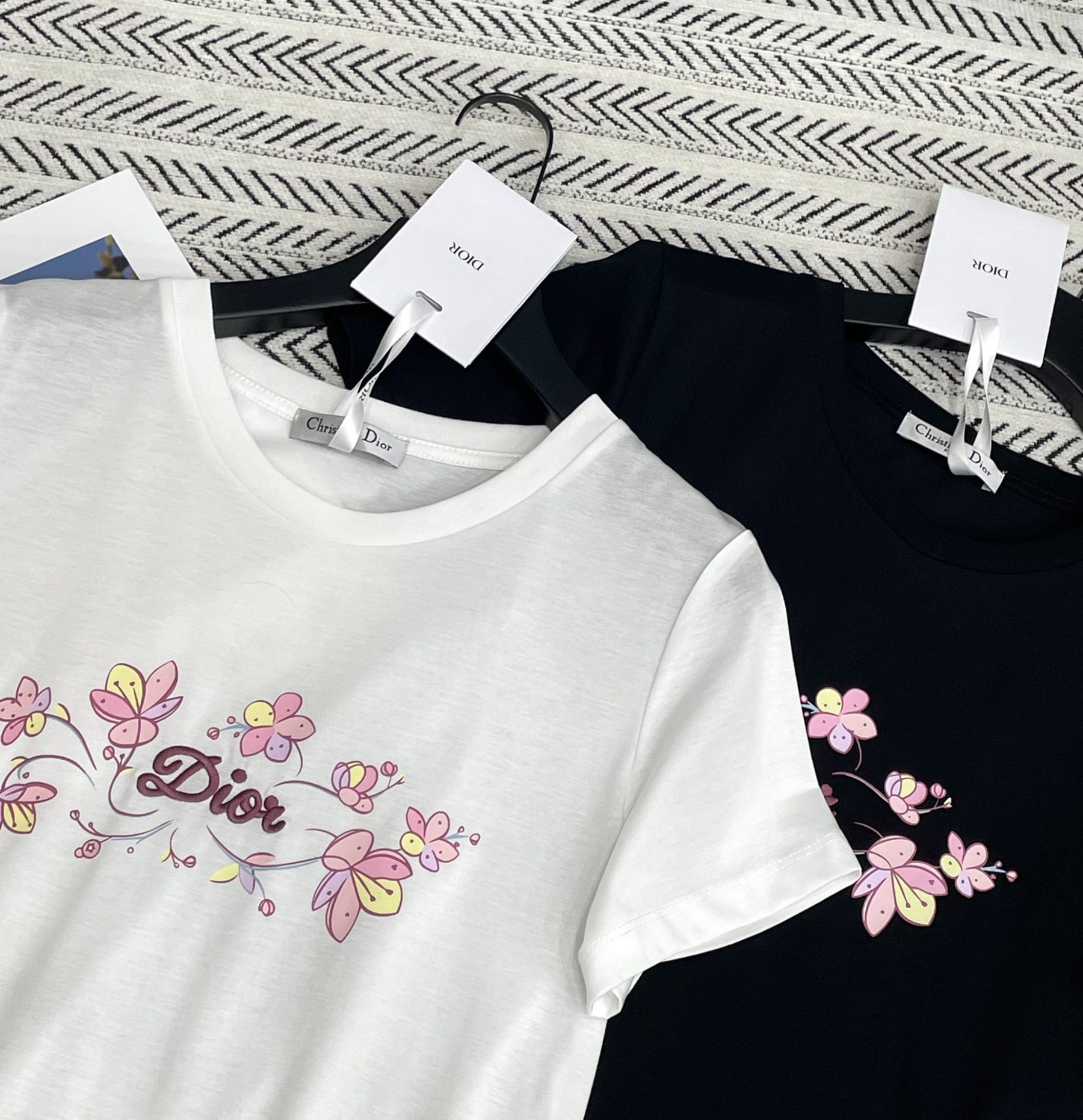 ディオール「Dior」25SS ハート＆バタフライ モノグラム プリントTシャツ