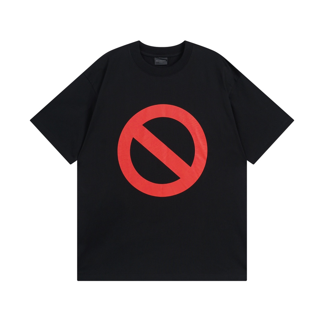 バレンシアガ「Balenciaga」2024 クラックプリント ダブルフェイスTシャツ
