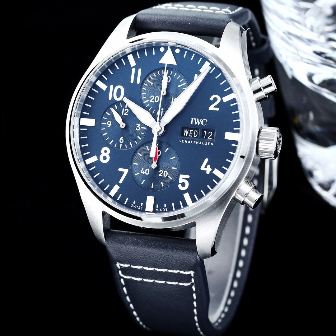 アイ・ダブリュー・シー「IWC」パイロット ウォッチ クロノグラフ メンズ機械式腕時計43MM
