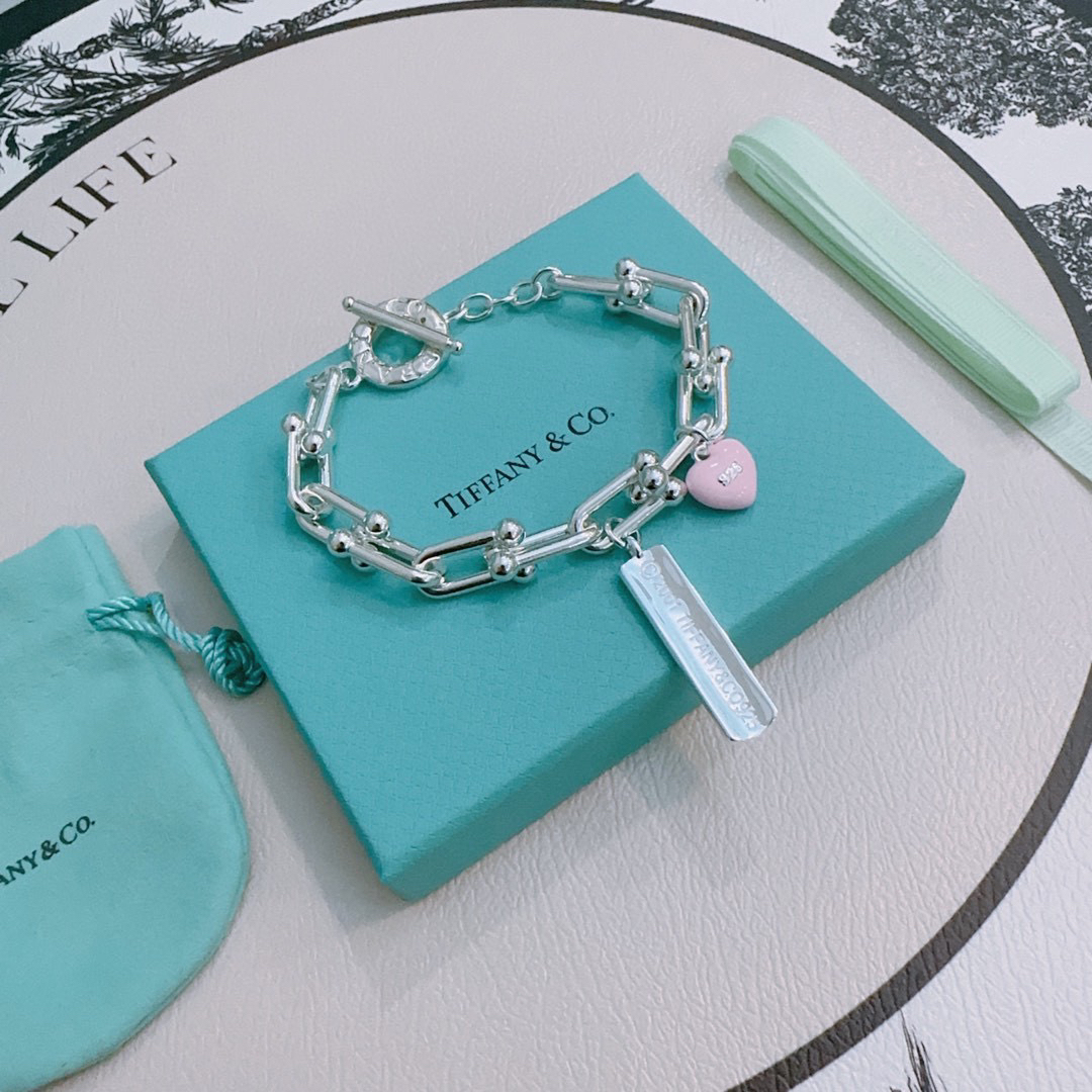 ティファニー「Tiffany & Co.」ポリッシュドシルバーリンク ブレスレット