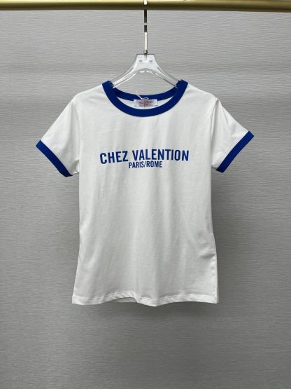 ヴァレンティノ「Valentino」2025新品トップスラウンドネックプリントアルファベットTeeカスタム半袖