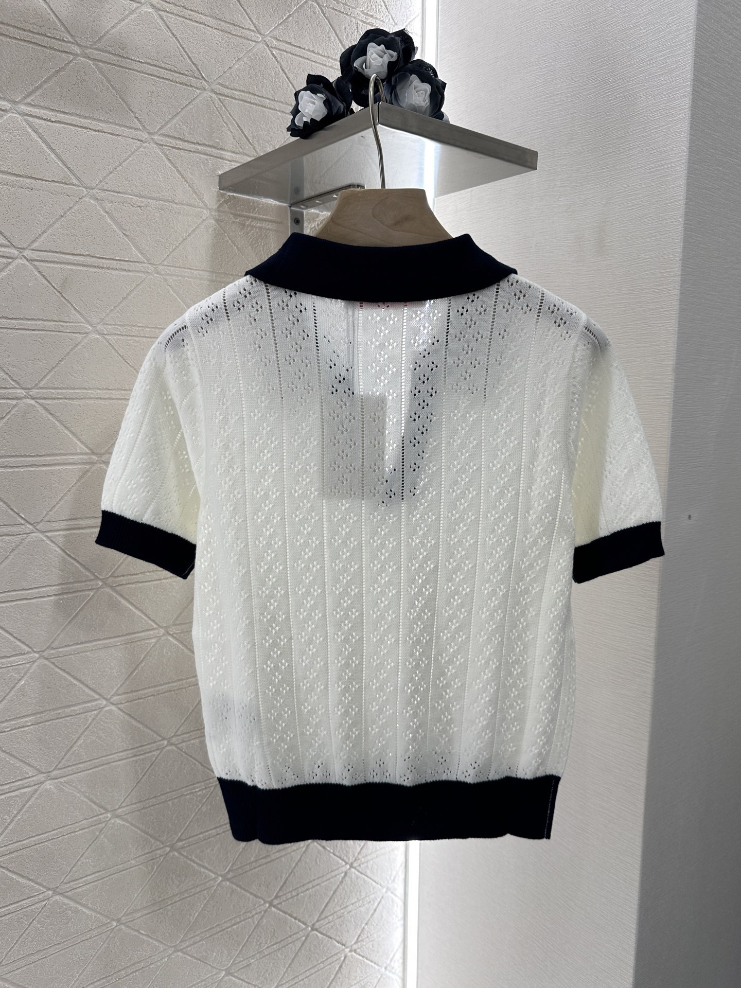 ヴァレンティノ「Valentino」チェリーニット開襟半袖