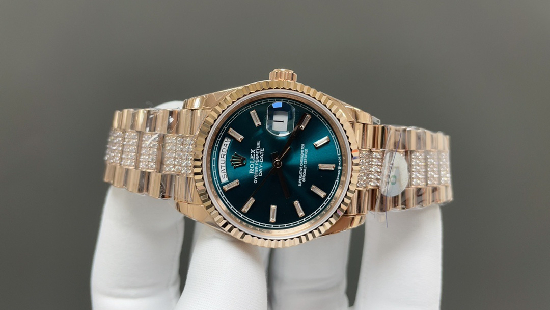 ロレックス「Rolex」 週間ジャーナル型36 mmダブルカレンダースチールベルト腕時計