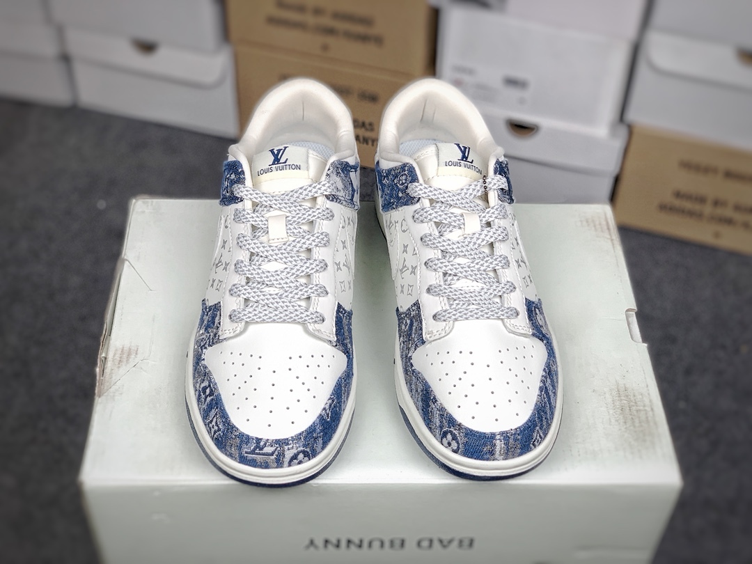 ルイ・ヴィトン「Louis Vuitton」Nike SB Dunk Low ホワイト スニーカー