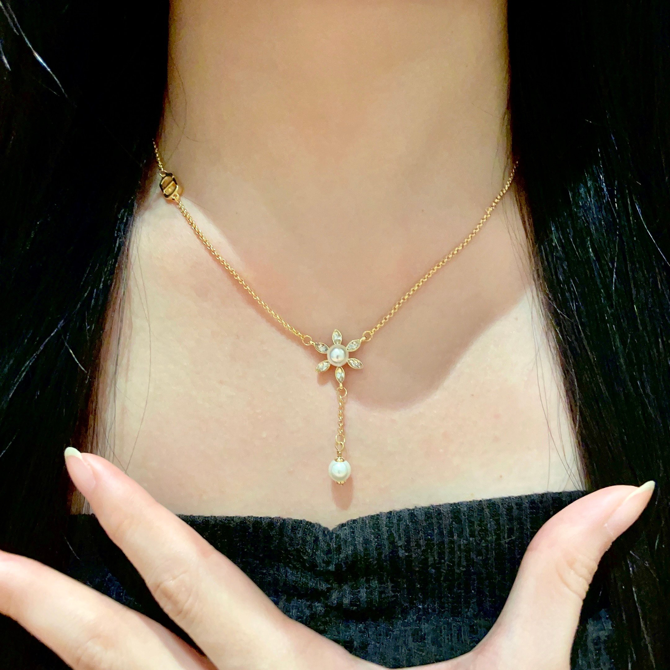 ディオール「Dior」Vintage ハート&ビー ネックレス