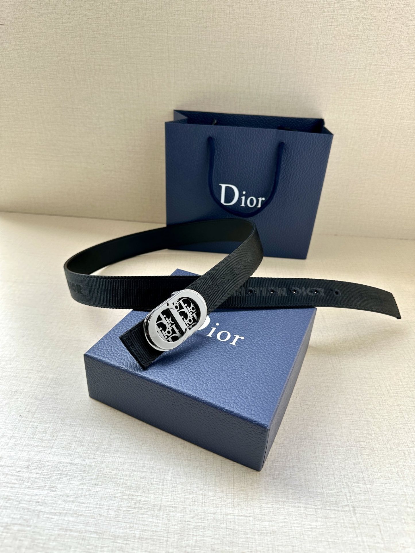 ディオール「Dior」リバーシブルベルト CDモノグラム100CM