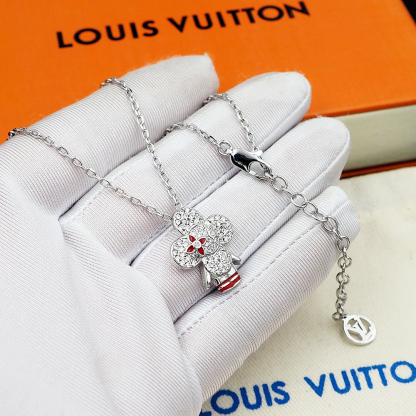 ルイ・ヴィトン「Louis Vuitton」ヴィヴィアン チャーム ジルコニア ネックレス