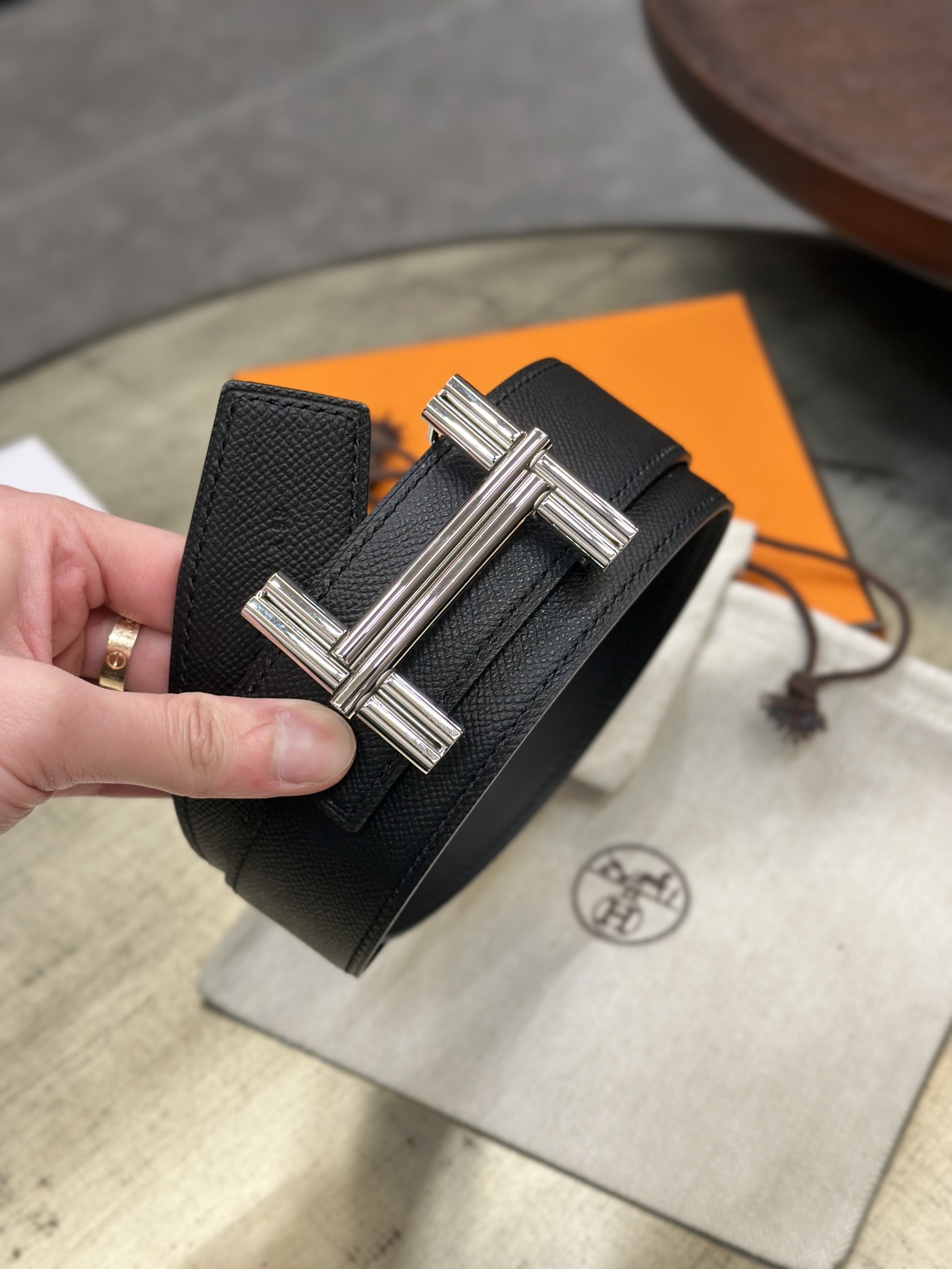 エルメス「Hermès」 Traverse Belt Buckle ベルト100cm