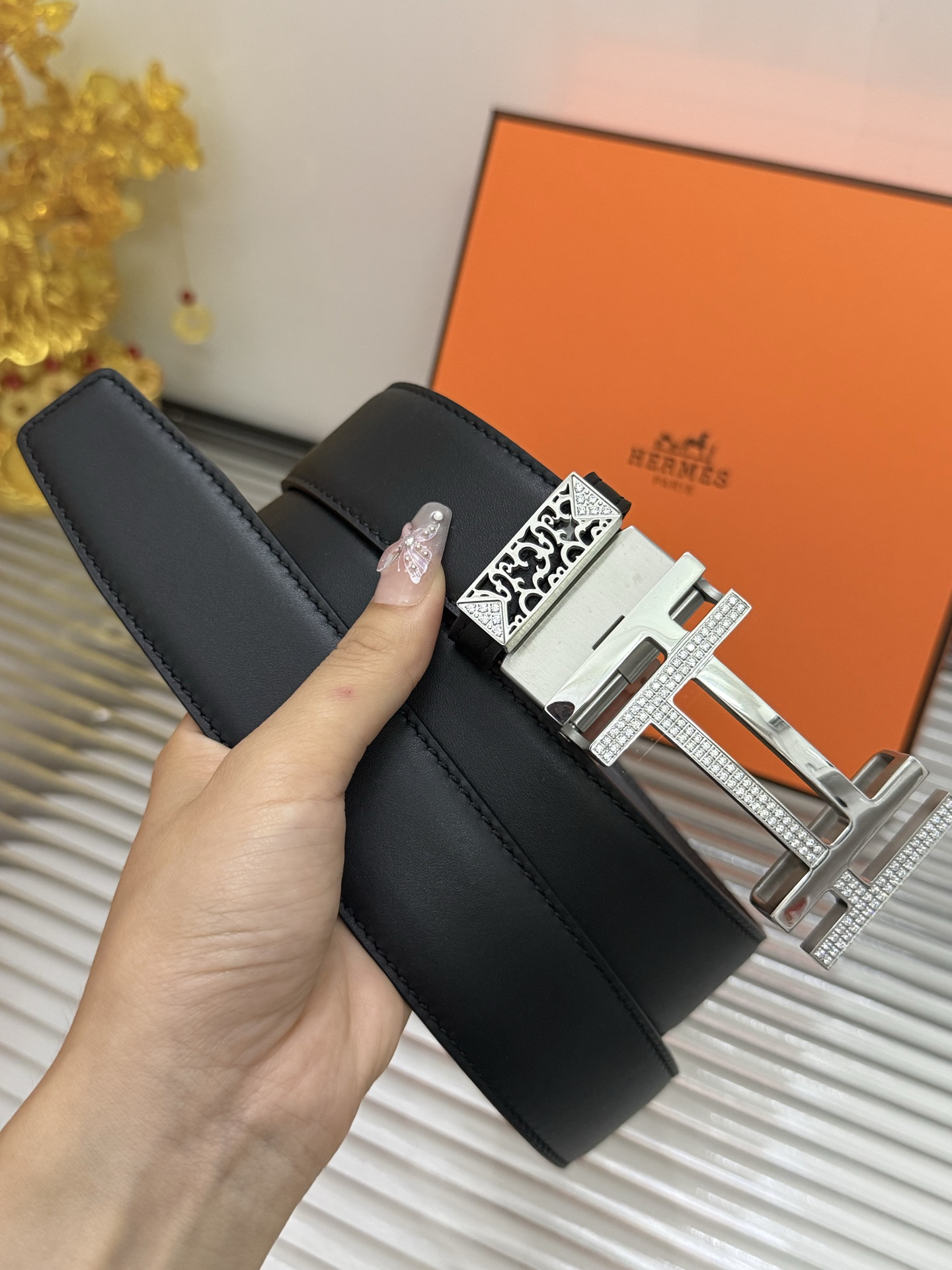 エルメス「Hermès」 Automatique ベルト100cm