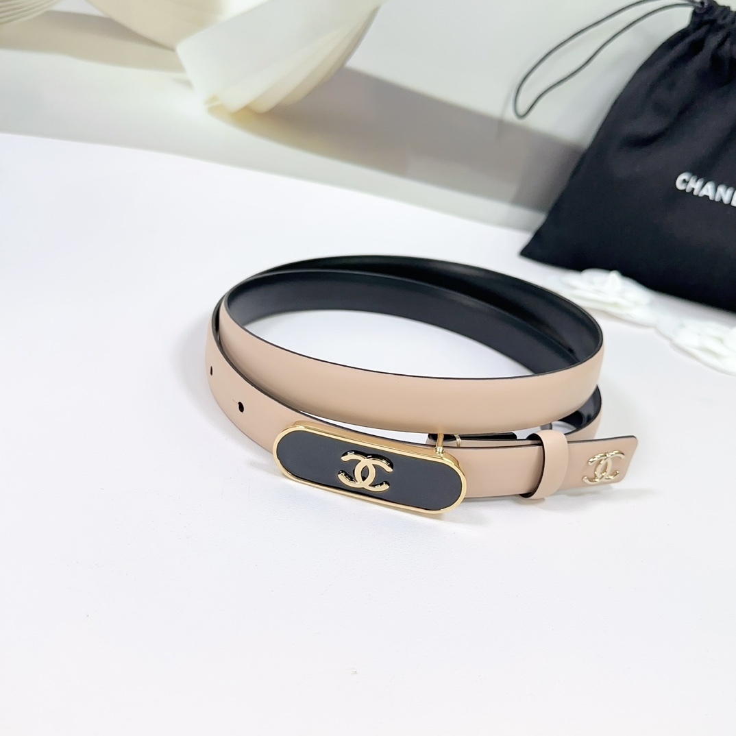 シャネル「Chanel」ダブルC レザーベルト ベルト100CM