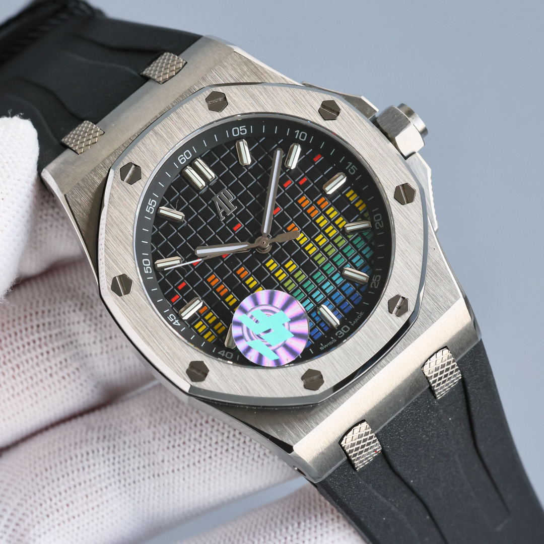 オーデマ・ピゲ「Audemars Piguet」ロイヤル オーク オフショア 15600 ミュージック スペシャルエディション クロノグラフ 腕時計43mm