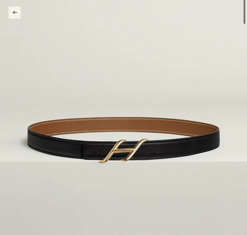 エルメス「Hermès」Jumbo Belt Buckle & ダブルフェイスレザーベルト100cm